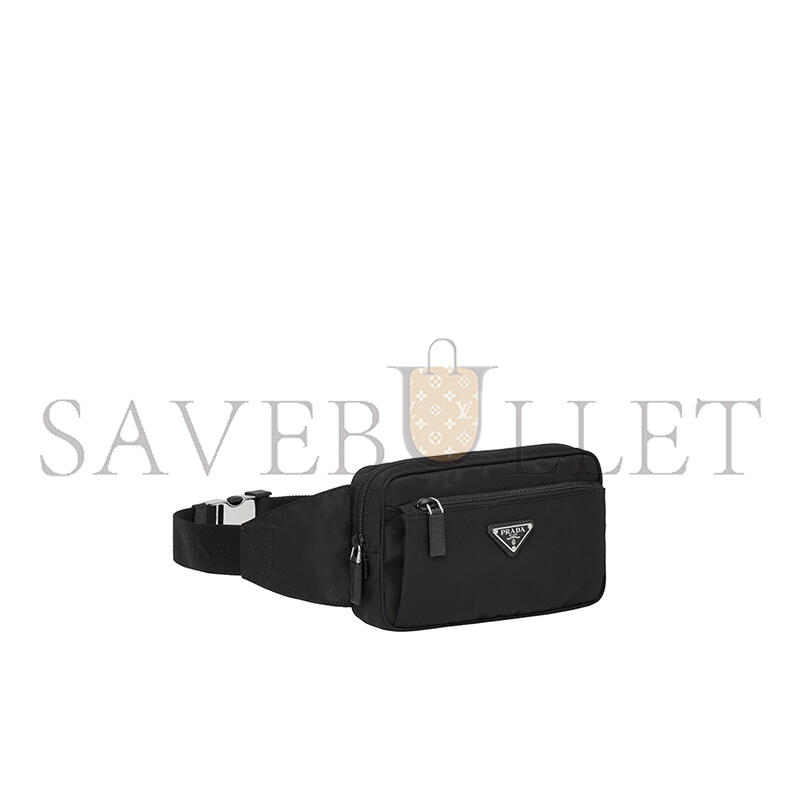PRADA RE-NYLON AND SAFFIANO LEATHER BELT BAG 2VL977 (21*12.5*4.5cm)